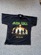 Underground Nacho Pop Overkill Feel The Fire Double Sided Shirt Y2K Men’s Med