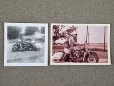 1960's HARLEY-DAVIDSON DUO-GLIDE MOTORCYCLE PHOTOGRAPHS Lot of 2