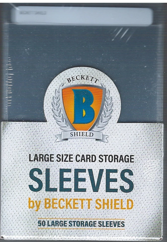 Beckett Shield Large Semi-Rigid Sleeves Pack of 50 Graded Card Submission PSA