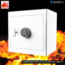 Barska AX13104 Luxury Fireproof Steel Jewelry Safe + 2X Drawers + Interior Light