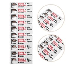 2 Sheets Parcel Cabinet Warning Stickers Box inside Label Package