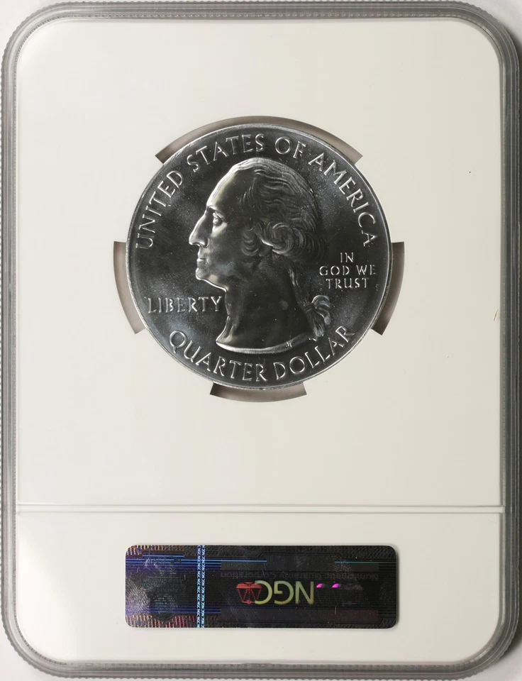 2018 25c Cumberland Island ATB 5oz Silver Quarter 25c NGC MS69 PL - Image 2 of 4