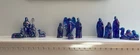 Rare Vintage Fenton 12  Piece Nativity  Iridescent Blue Carnival Glass Christmas
