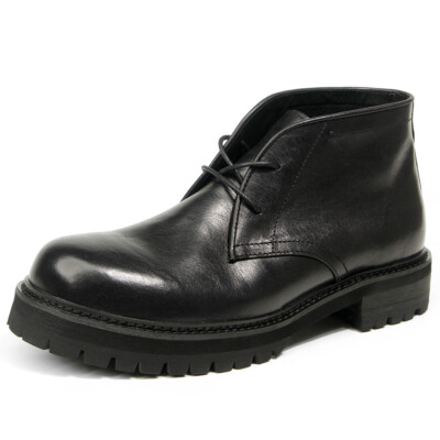 Retro British Style Men Lace Up Real Leather Ankle Boots Thick Soled Desert Boot
