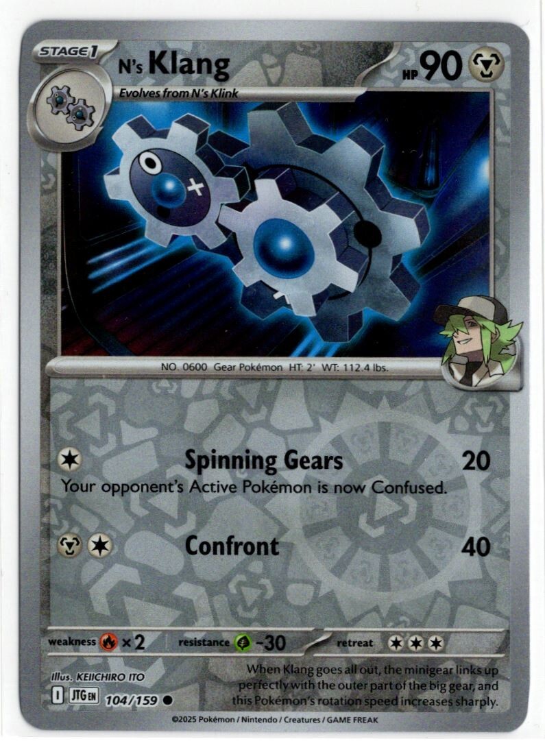 Pokemon Journey Together Reverse Holo 104/159 N's Klang