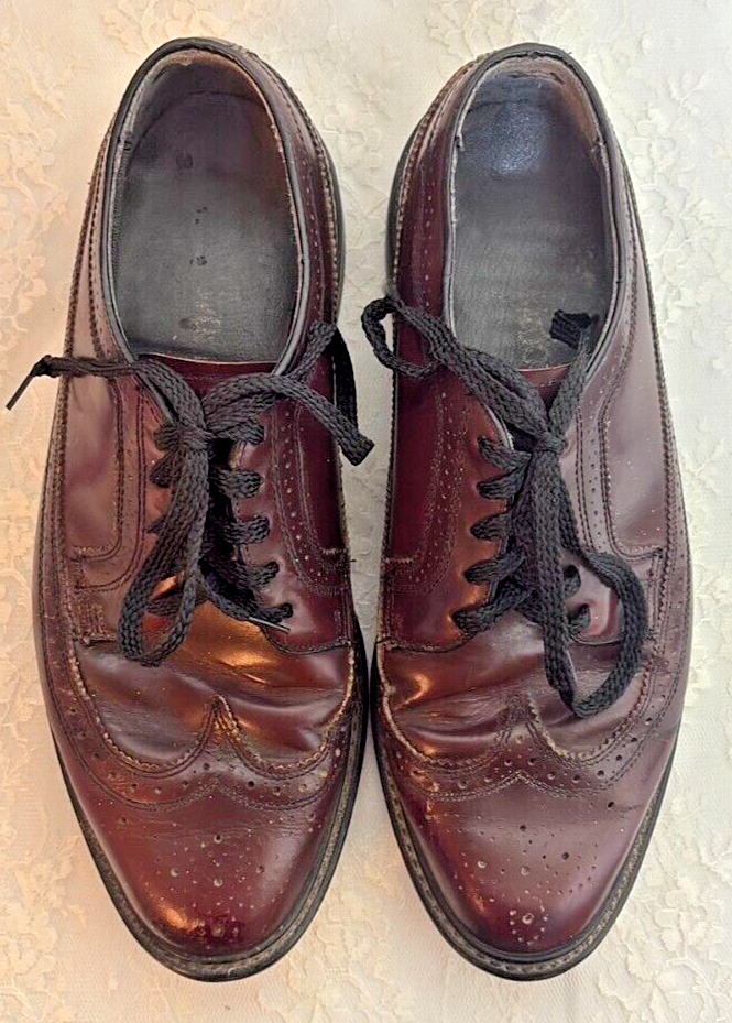 SAOLA Scarpe Oxford vintage a coda di rondine da uomo taglia 10M