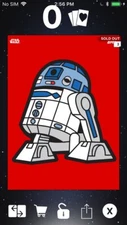 Topps Star Wars Digital Card Trader Red Cartoon Collection R2-D2 Insert