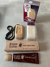 Vintage English Leather Soap on a Rope & Hair Dressing Tube BRAND NEW OLD STOCK