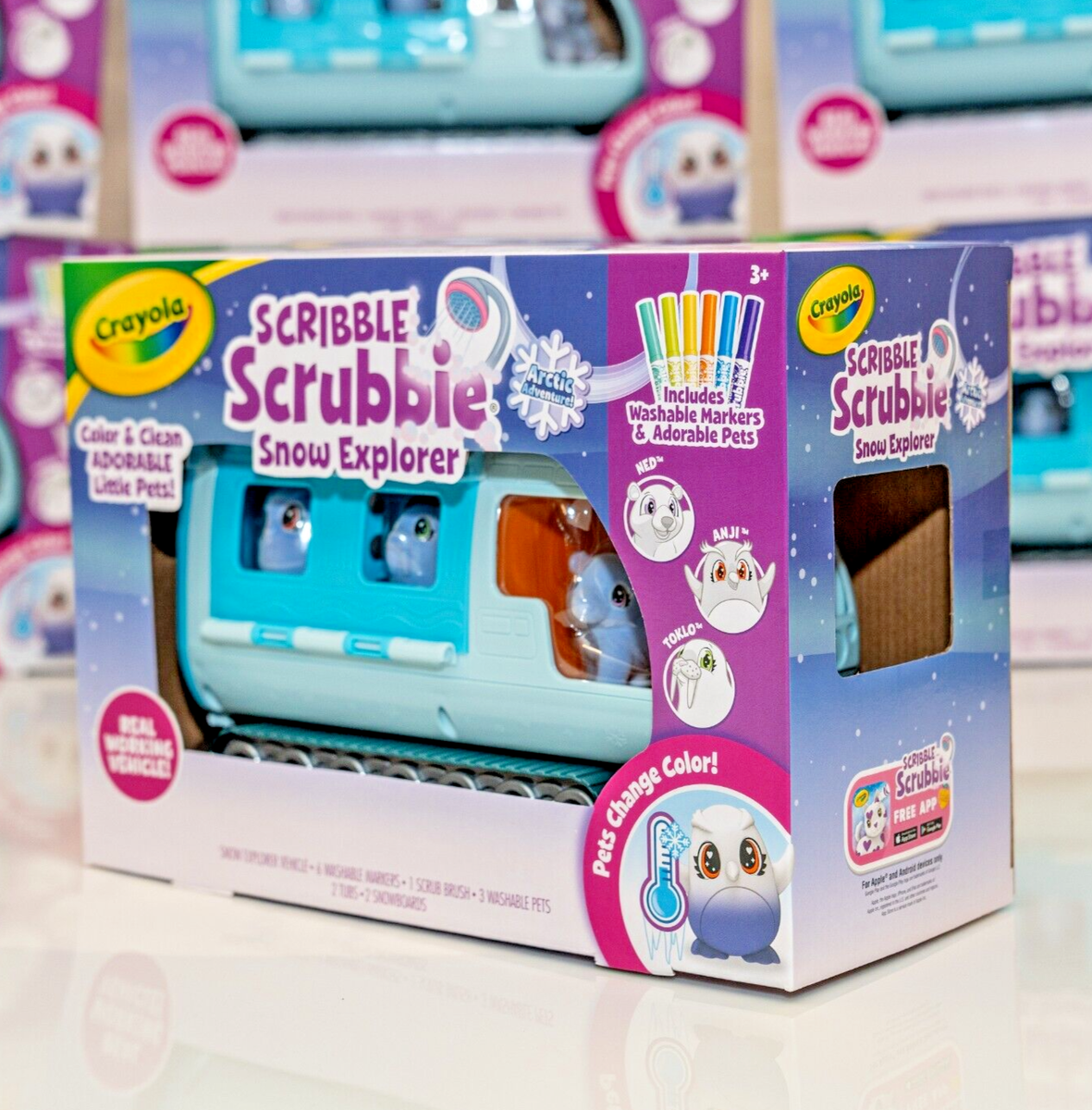 Crayola Scribble Scrubbie Pets Arctic Snow Explorer, Color & Wash