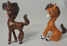 1" Phidal My Mini Busy Books Playful Ponies Lot Of 2 Replacement Figures Brown