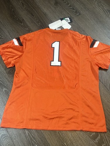 NWT Nike OSU COWBOYS Football Jersey Womens XL Oklahoma State Orange New - Picture 7 of 8