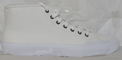 LEVIS DOCKERS MENS SNEAKERS 9.5M WHITE FORBES CANVAS CHUCK STYLE HIGH TOP NIB