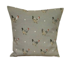 Sophie Allport Chicken Grey Cushion Cover  10" 12" 14" 16" 17" 18" 20" 22"