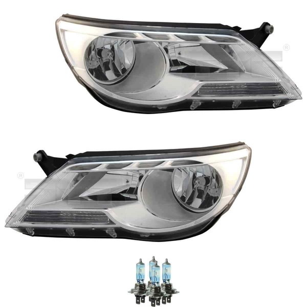 Scheinwerfer Set Links & Rechts H7/H7 FüR VW Tiguan 5N_ Inkl. Osram Lampen-image