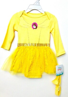 Disney Baby Disney Princess Belle 12 Months One Piece Dress Machine Washable
