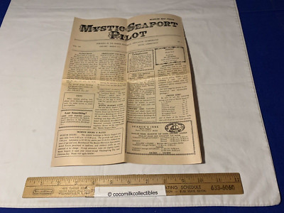 Vintage Jan-March 1971 Mystic Seaport Pilot Newsletter Travel Brochure Museum CT