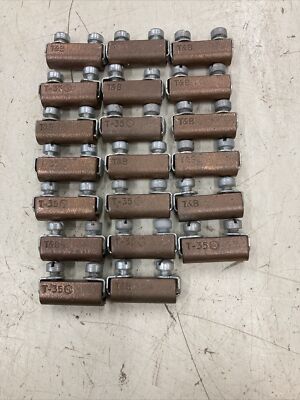 Lot Of 20 T-35 Locktite Copper Two- Way Connector Splice Conductor Range 8/4C