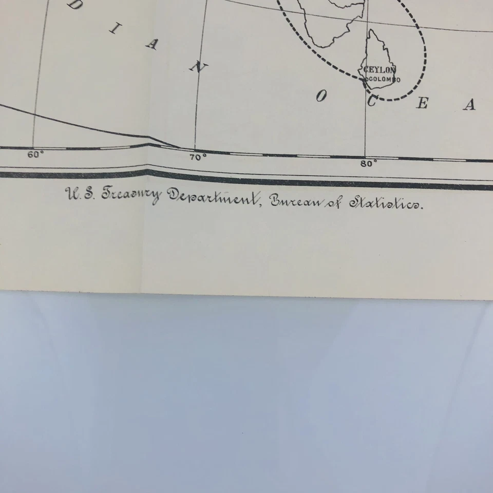 古董地图 俄罗斯帝国 跨西伯利亚铁路 美国财政部 19 世纪 — 第 4/4 张图片