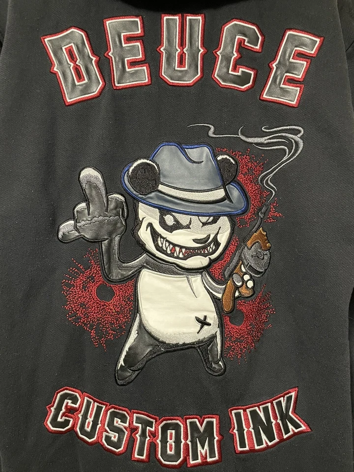 Men's Discontinued Dussault Deuce Custom Ink Full Zip Hoodie Large — 第 4/4 张图片