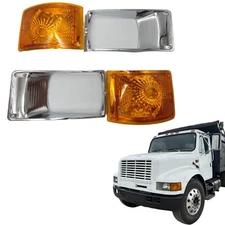 International 4900 Truck Headlight Bezel And Turn Signals 