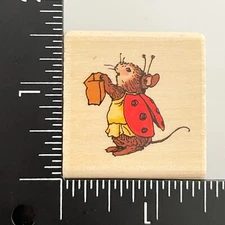Uptown Holly Pond Hill Ladybug Mouse Halloween Costume C13090 Rubber Stamp
