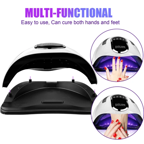 UV LED Nail Lamp 280W Dryer Gel Polish Light Manicure Salon Curing SUN X10 Max - Picture 5 of 14