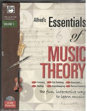 ALFRED'S ESSENTIALS OF MUSIC THEORY EDUCATOR VERSION-VOLUME 3-3 CD'S-SEALED-NEW