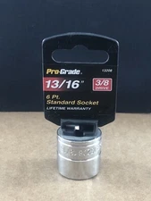Pro Grade 13/16” Socket, 3/8” Drive, 6 Pt, 13208 COMBINED SHIP $1 PER MULT