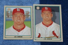 JD DREW LOT OF 2 2003 UPPER DECK PLAY BALL MINI &RED BACK BASE#66 ST. LOUIS 