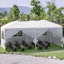Quictent 10x20Ft Ez Pop Up Canopy Wedding Party Tent Folding Gazebo W/ Sidewalls