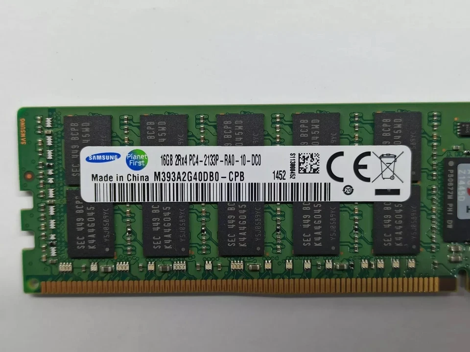 M393A2G40DB0-CPB Samsung 16GB PC4-17000 DDR4-2133MHz Registered ECC CL15 288-Pin - Imagen 2 de 3