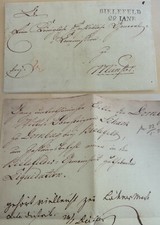 Letter Dornberg (Bielefeld) 1825: please widow of the geometer Schack, liquidation