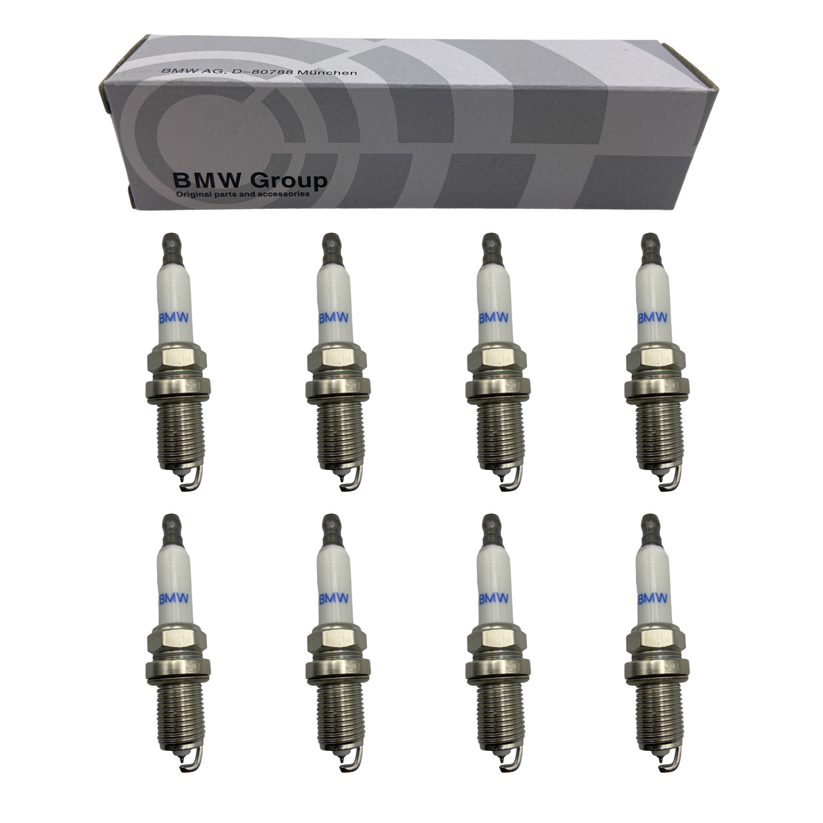 8X Spark Plugs For BMW 550i 650i 750i 750Li X5 12122158252 1212 