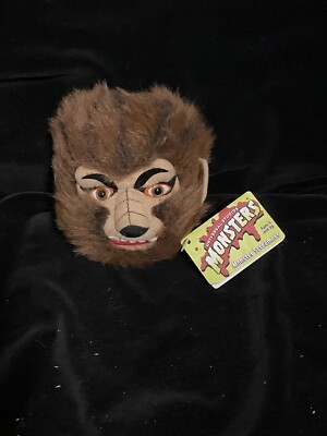 Vintage 1999 NWT THE WOLF MAN Universal Monsters SCREAMER PLUSH HEAD