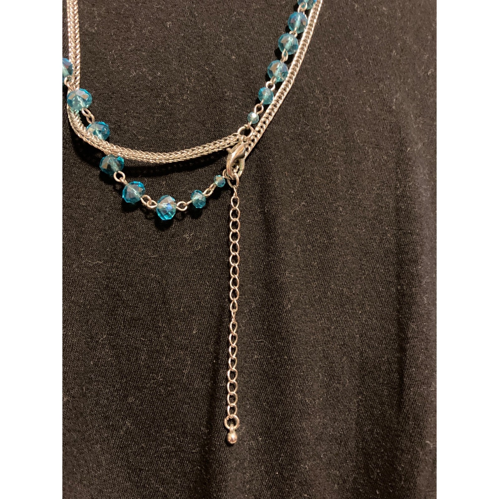 Adjustable, Double Stranded Necklace Turquoise be… - image 5