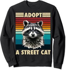 Raccoon Vintage Retro Racoon Gifts Funny Love Animals Unisex Crewneck Sweatshirt