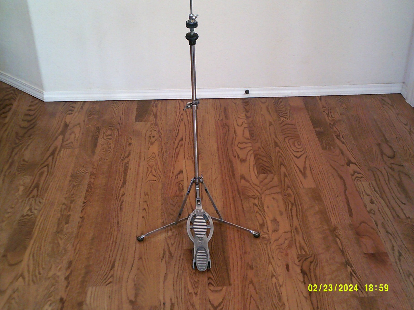 Vintage WFL Ludwig Speed King Hi Hat Stand, Early 1960s, Button Feet