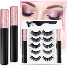 (new inbox)Magnetic Eyelashes Kit, Updated Reusable 5 Pairs Different...