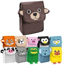 3D Animal Reusable Insulated Lunch Bag Picnic Snack Sack W/ Front Pocket