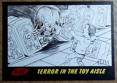 2017 Mars Attack's The Revenge schwarze Karte P29 TERROR IM SPIELZEUGGANG.