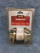 Keyed Entry Deadbolt, Polished Brass Two Keys 5 Pin Cylinder New In Box