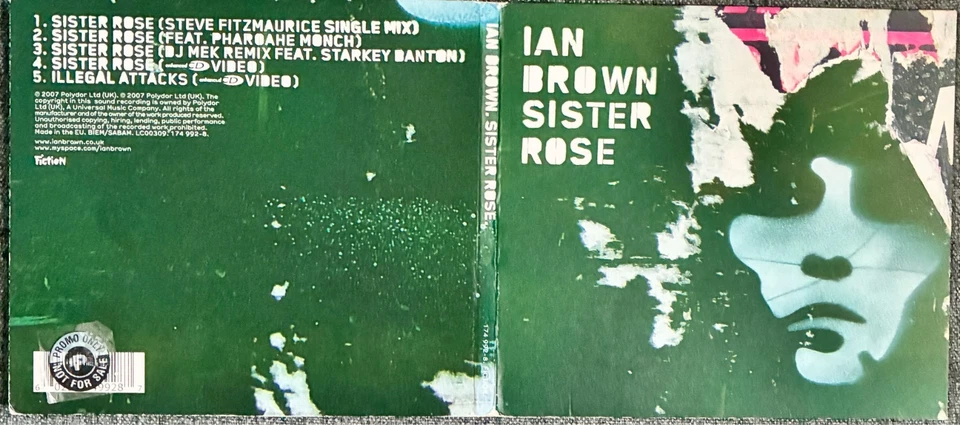 Ian Brown, Sister Rose; Polydor; Enhanced 3 track (+ video) CD Promo (2007) - Image 2 of 4