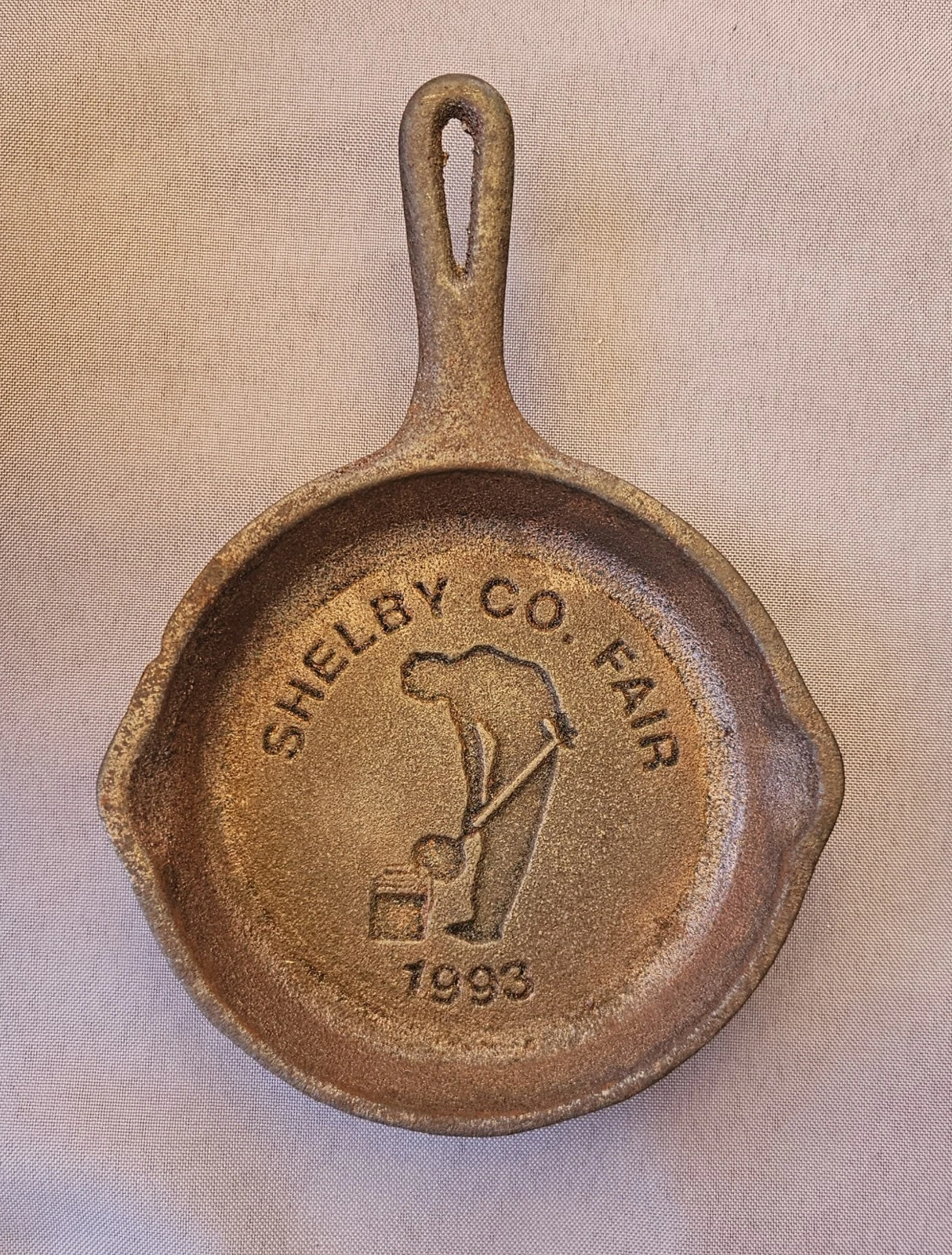 Wagner Ware Cast Iron Ashtray 1993 Shelby County Fair - Sidney, Ohio