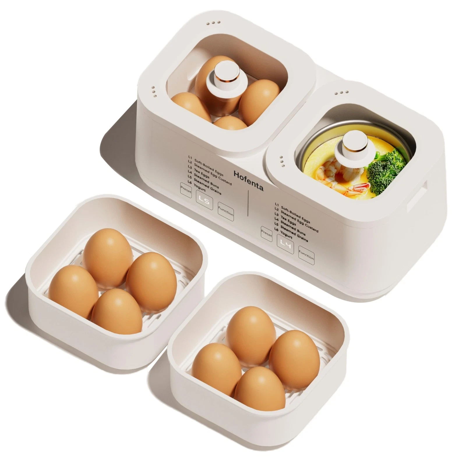Rapid Electric Egg Cooker for Hard Boiled Eggs, 16 Eggs Capacity Egg Boiler w...