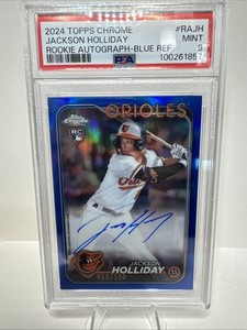 2024 Topps Chrome Rookie Autographs Jackson Holliday #RA-JH Blue Refractor /150 