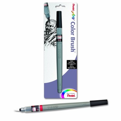 Pentel Arts Color Brush with Pigment Ink, Medium Tip, Office Product