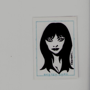 HAND DRAWN SKETCH CARD SIGNED BY BRIAN DENHAM