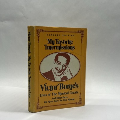 Signed Victor Borge's My Favorite Intermissions 1971 HC DJ Lives Musical Greats
