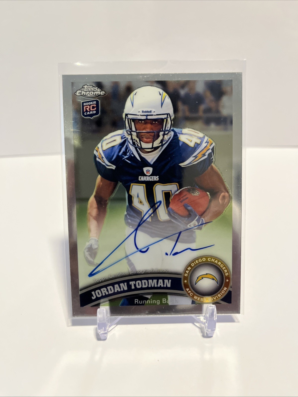 Jordan Todman Topps Chrome #135 Autograph