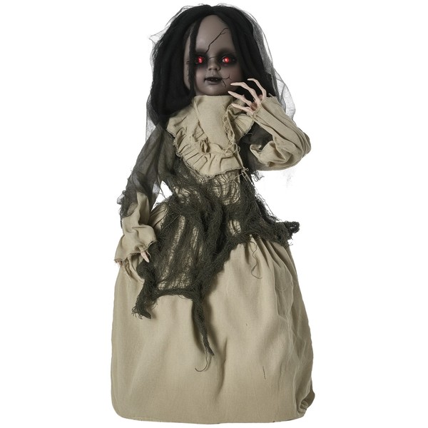 83Cm Halloween Dekoration Geisterpuppe Mit Spezialeffekten Und Soundfunktion-image